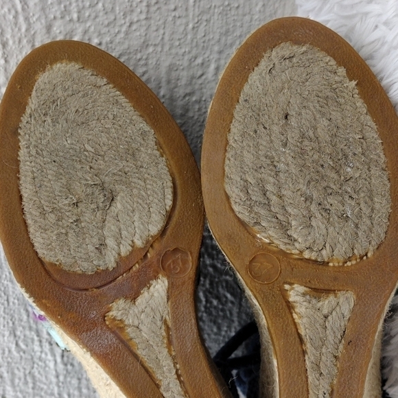 Apepazza Blue Fabric Upper Closed Toe Lace Up Gladiator Wedged Heel Espadrilles - Picture 8 of 16